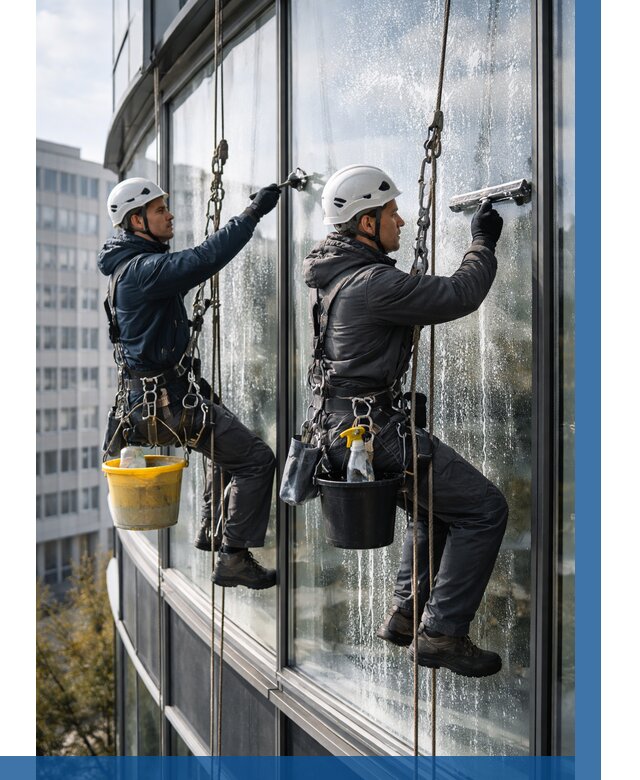Мойка панорамных окон в Заволжье от 356 р. заказать у ВЫСОТНИК-Звл