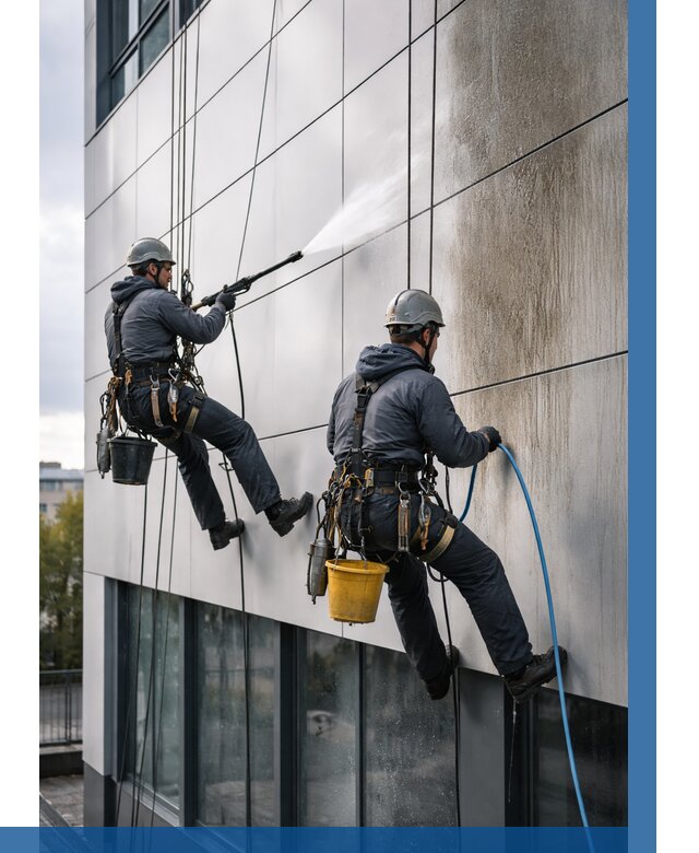 Мойка фасада из композита в Заволжье по цене от 306 р. | ВЫСОТНИК-Звл