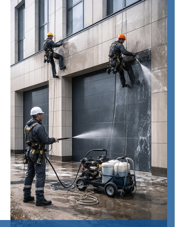 Послестроительная мойка фасада в Заволжье от 306 р. | ВЫСОТНИК-Звл