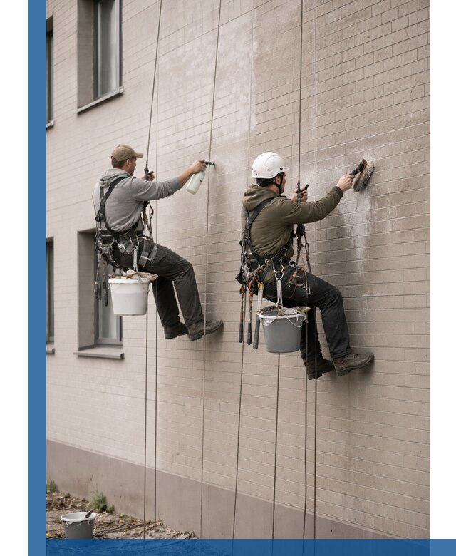 Удаление высолов с фасада зданий в Заволжье без повреждений и следов