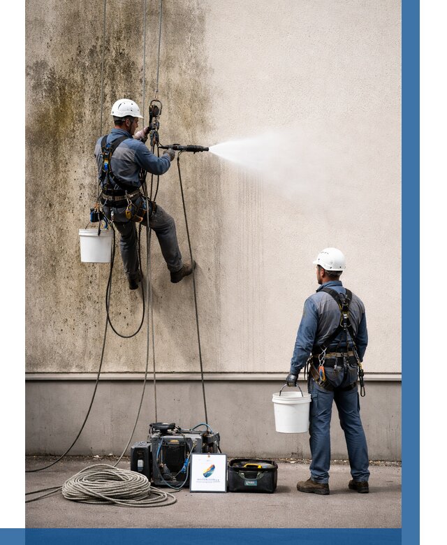 Очистка фасада от плесени в Заволжье от 306 р. | ВЫСОТНИК-Звл