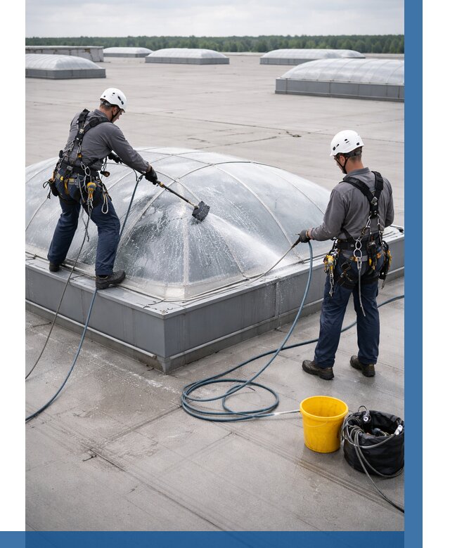 Мойка зенитных фонарей в Заволжье, заказать от 4583 р. | ВЫСОТНИК-Звл