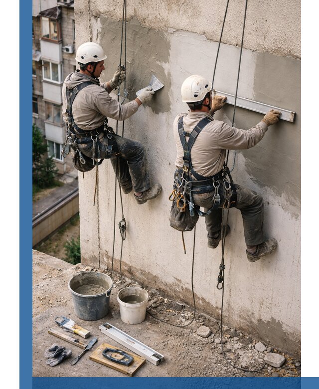 Комплексный ремонт штукатурного фасада с гарантией в Заволжье