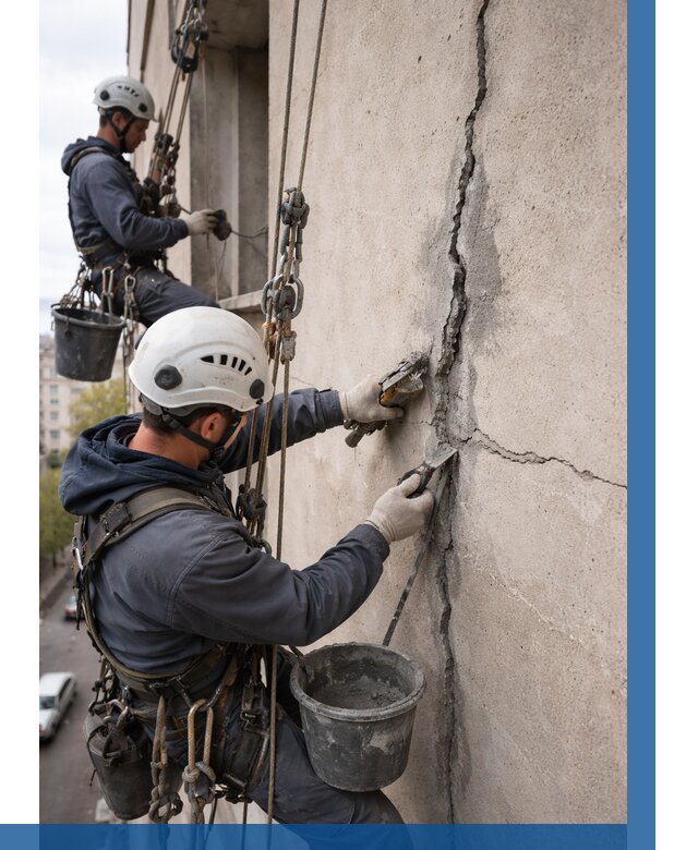 Заделка трещин на фасаде в Заволжье от 917 р. | ВЫСОТНИК-Звл