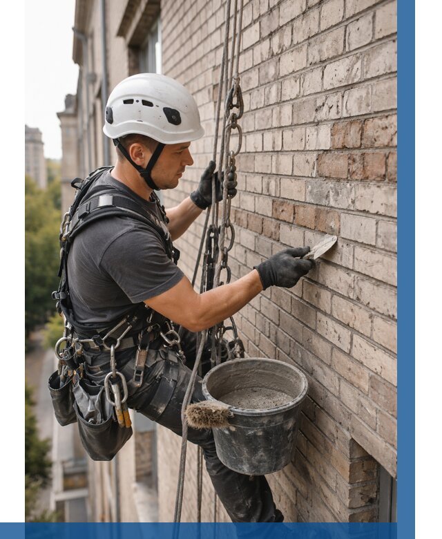 Ремонт кирпичной кладки фасада в Заволжье от 1833 р. | ВЫСОТНИК-Звл