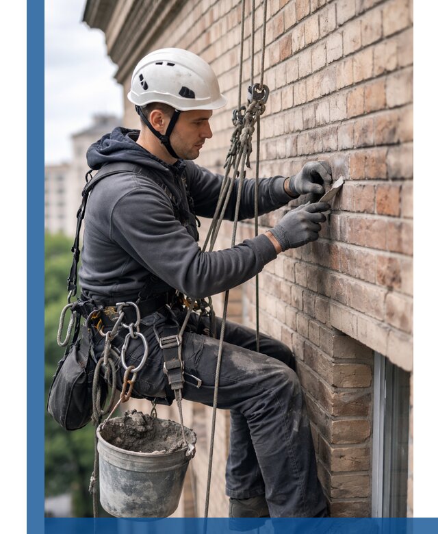 Качественный ремонт кирпичной кладки фасада в Заволжье с гарантией