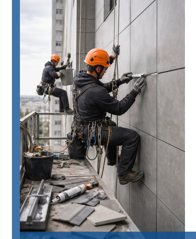 Профессиональный ремонт фасада из керамогранита в Заволжье