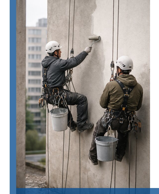 Покраска фасадов высотными альпинистами в Заволжье с гарантией