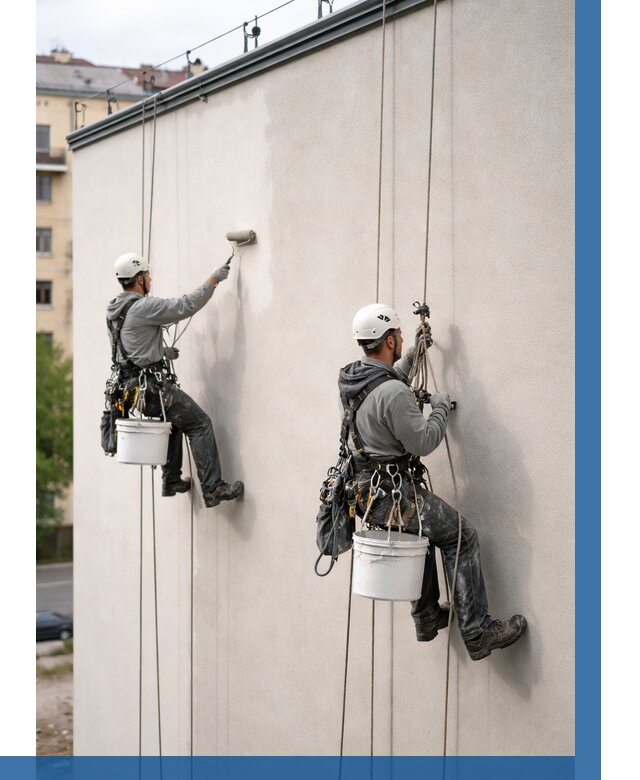 Покраска оштукатуренного фасада в Заволжье от 326 р. | ВЫСОТНИК-Звл