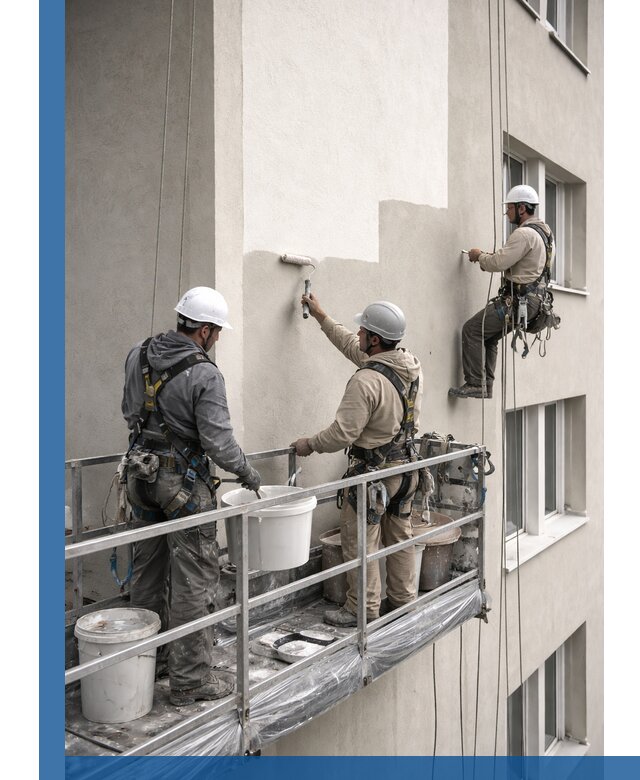 Покраска оштукатуренного фасада в Заволжье под ключ с гарантией