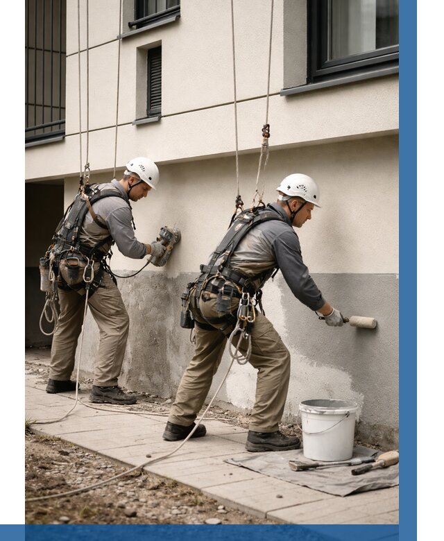 Окраска цоколя здания в Заволжье от 458 р. под ключ | ВЫСОТНИК-Звл