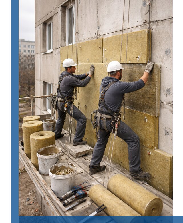 Утепление фасада минватой в Заволжье под ключ с гарантией