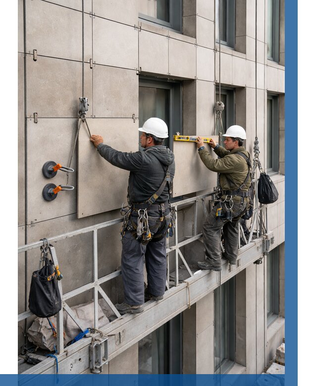 Монтаж керамогранита на фасад в Заволжье от 2546 р. | ВЫСОТНИК-Звл