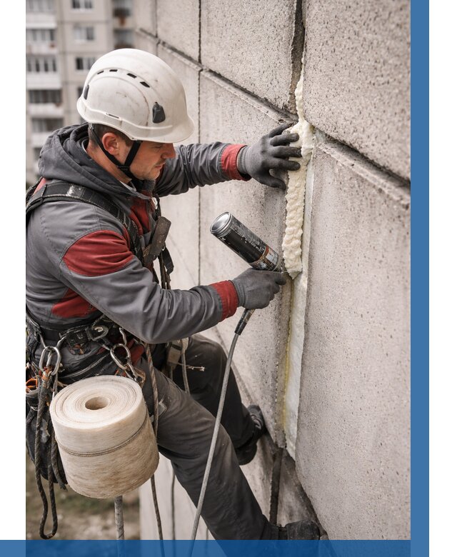 Утепление межпанельных швов в Заволжье от 713 р. | ВЫСОТНИК-Звл