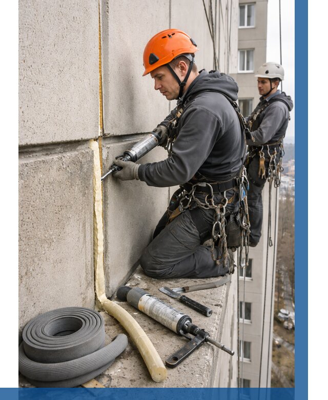 Теплый шов межпанельные швы в Заволжье от 713 р. | ВЫСОТНИК-Звл