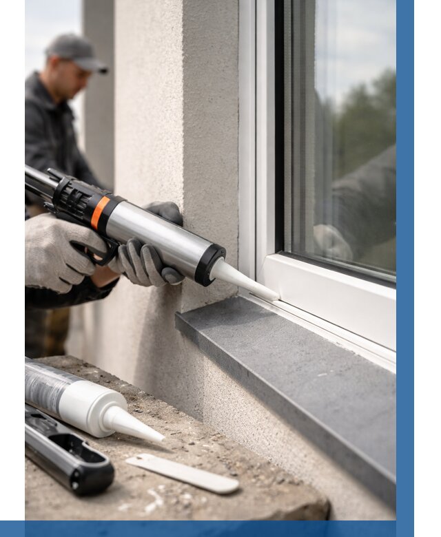 Герметизация монтажных швов окон в Заволжье от 662 р. | ВЫСОТНИК-Звл