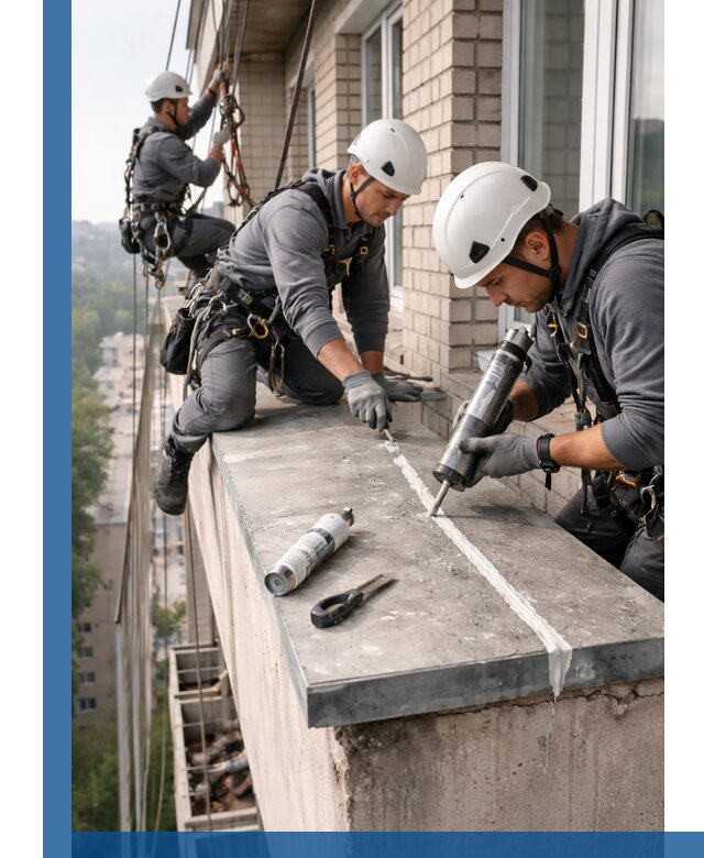 Герметизация балконного козырька в Заволжье профессионально