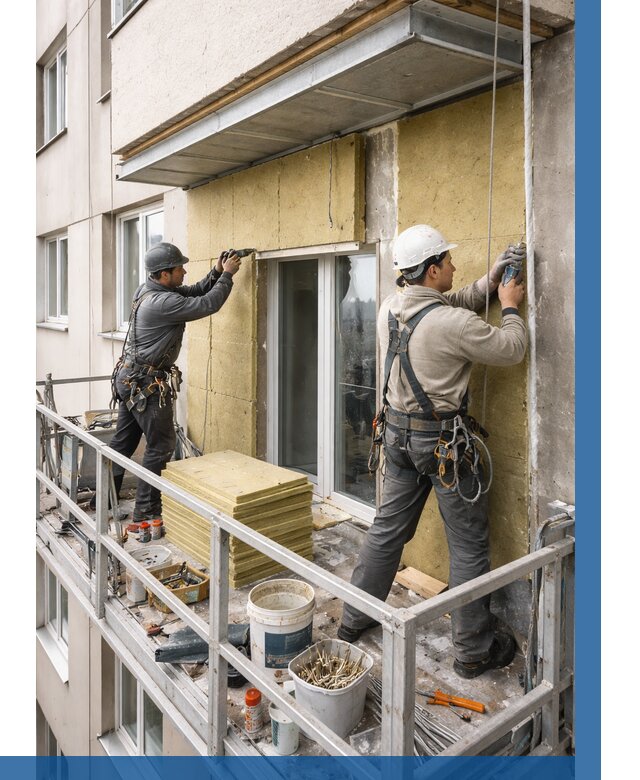 Утепление балкона снаружи в Заволжье от 1629 р. под ключ ВЫСОТНИК-Звл