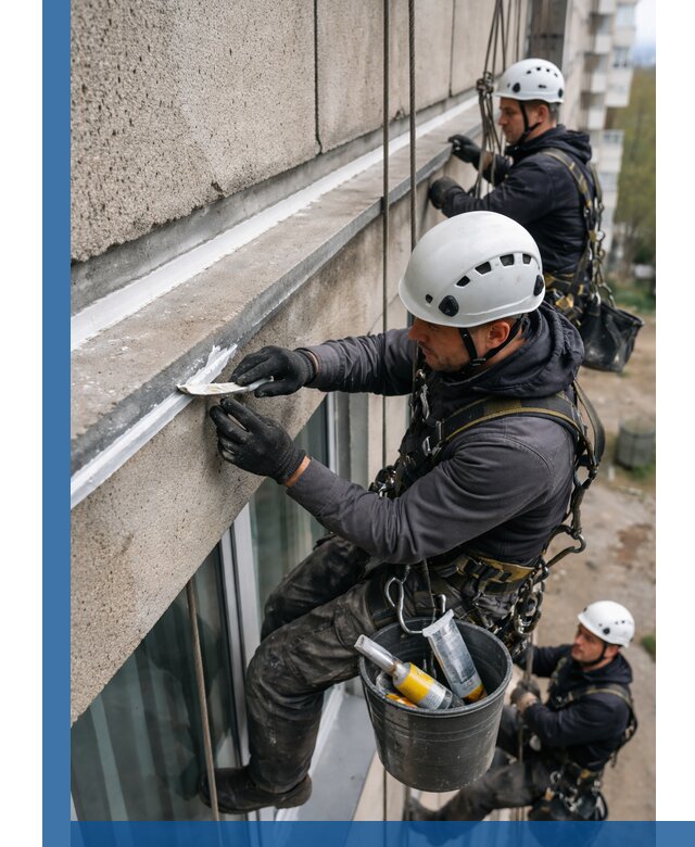 Герметизация примыкания балкона в Заволжье под ключ с гарантией