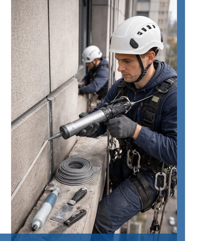 Герметизация деформационных швов фасада в Заволжье от 713 | ВЫСОТНИК-Звл