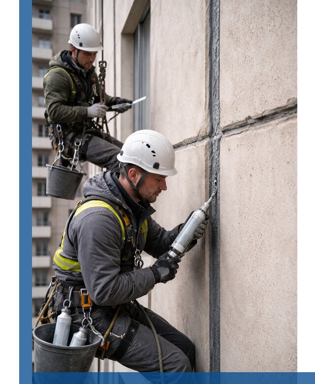 Герметизация деформационных швов фасада в Заволжье качественно