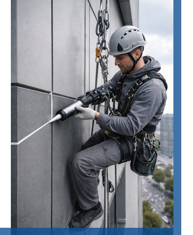 Герметизация стыков фасадных панелей в Заволжье от 6620 р.| ВЫСОТНИК-Звл