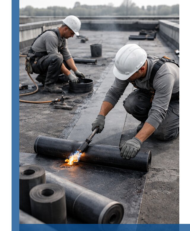 Ремонт рулонной кровли в Заволжье герметизация и восстановление