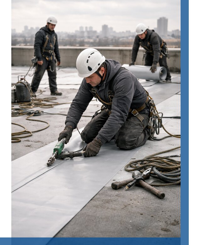 Ремонт мембранной кровли в Заволжье от 1833 р./м2 | ВЫСОТНИК-Звл