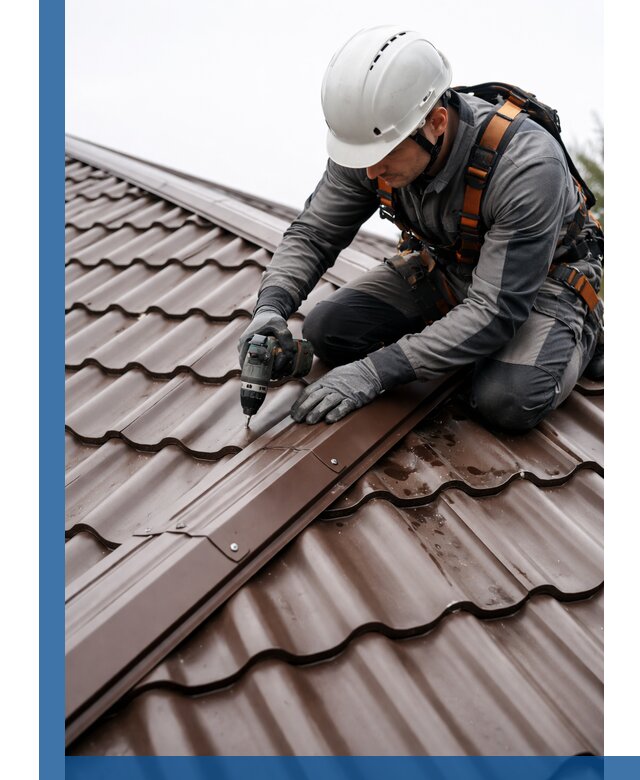 Ремонт металлочерепицы на крыше в Заволжье профессионально