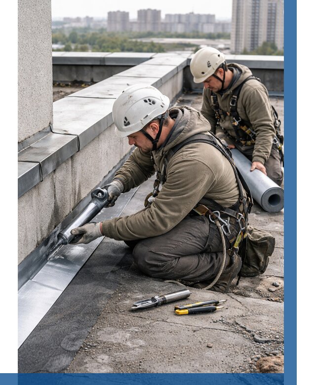 Ремонт кровельных примыканий в Заволжье от 1222 р. | ВЫСОТНИК-Звл