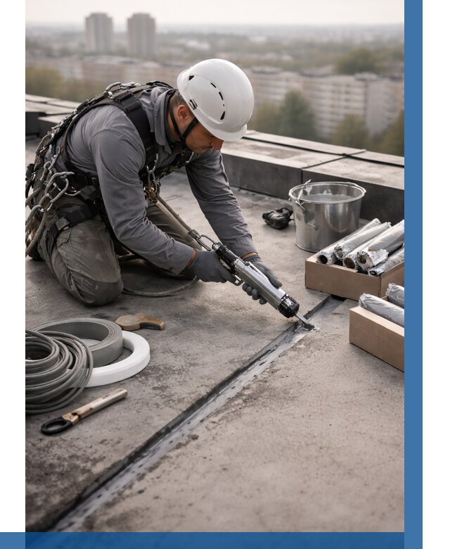 Герметизация швов кровли в Заволжье от 458 р./м2 | ВЫСОТНИК-Звл