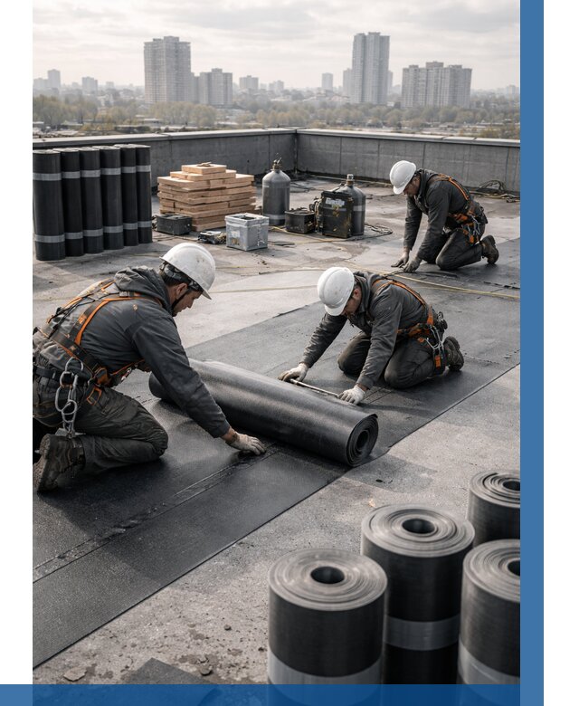 Монтаж мягкой кровли под ключ в Заволжье от 458 р. | ВЫСОТНИК-Звл