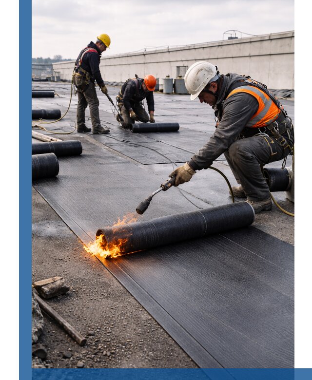Монтаж наплавляемой кровли в Заволжье профессионально
