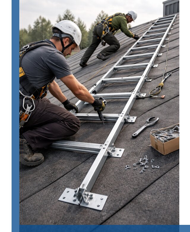 Профессиональный монтаж кровельной лестницы в Заволжье под ключ