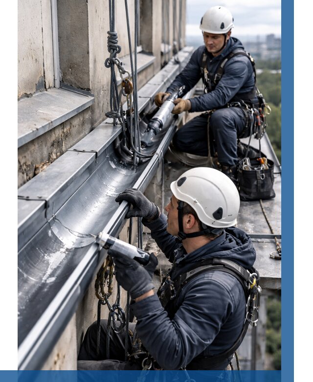 Ремонт водосточных желобов в Заволжье от 6620 р. | ВЫСОТНИК-Звл