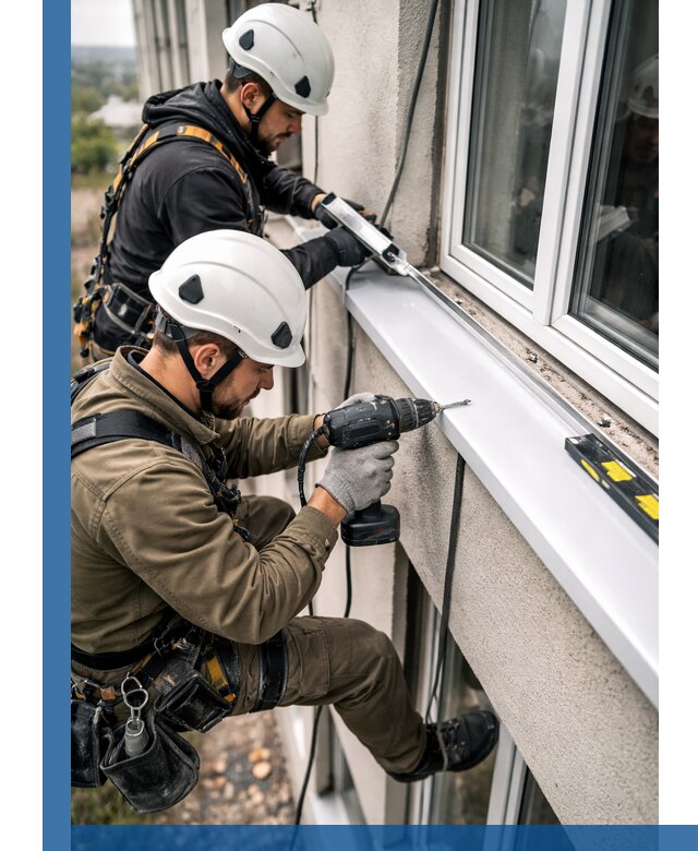 Профессиональный монтаж оконных отливов и отведения воды в Заволжье