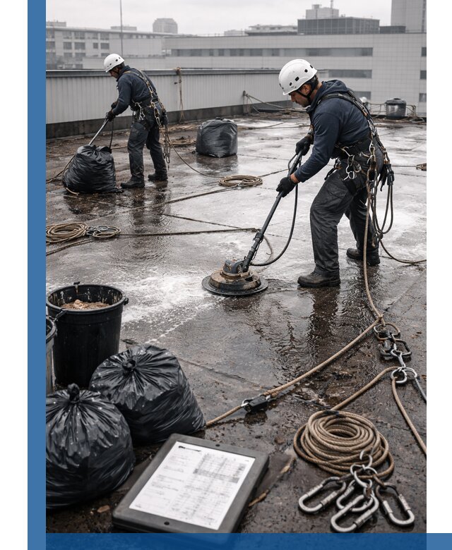 Плановая очистка кровли по графику в Заволжье для безопасности