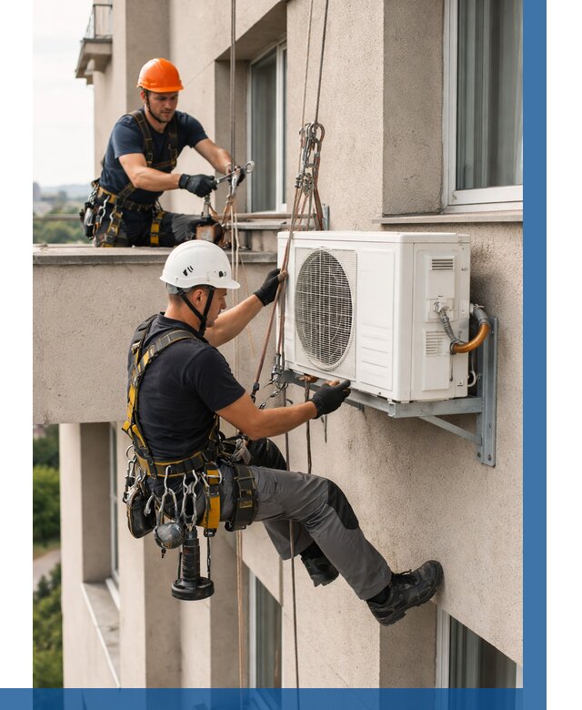 Монтаж внешнего блока кондиционера в Заволжье от 6620 р. | ВЫСОТНИК-Звл