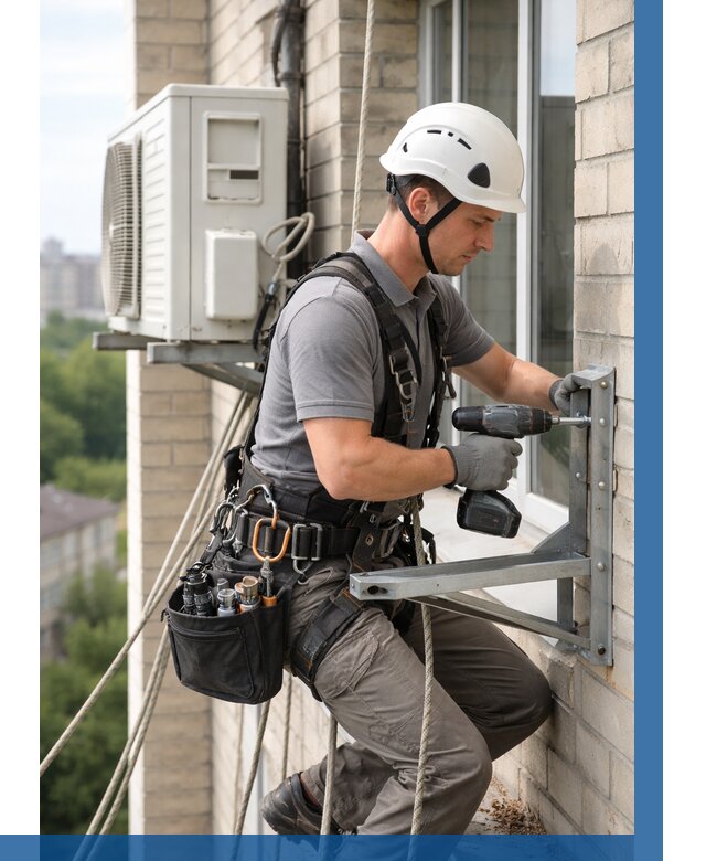 Установка кронштейнов кондиционера в Заволжье от 3564 р. | ВЫСОТНИК-Звл