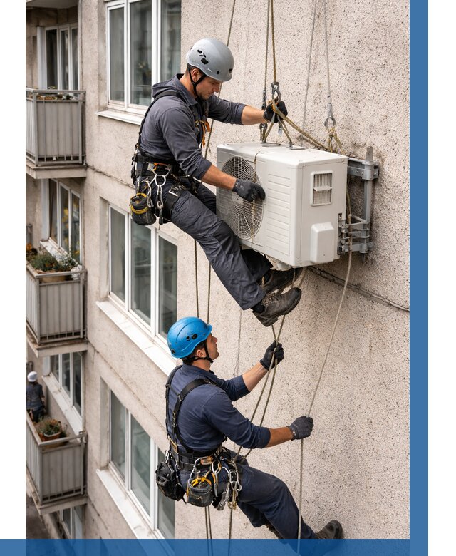 Перенос внешнего блока кондиционера в Заволжье от 9166 р.| ВЫСОТНИК-Звл