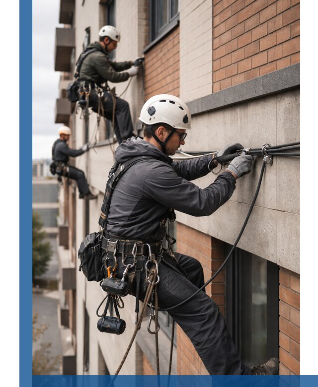 Крепление кабеля на фасаде монтаж и крепеж в Заволжье