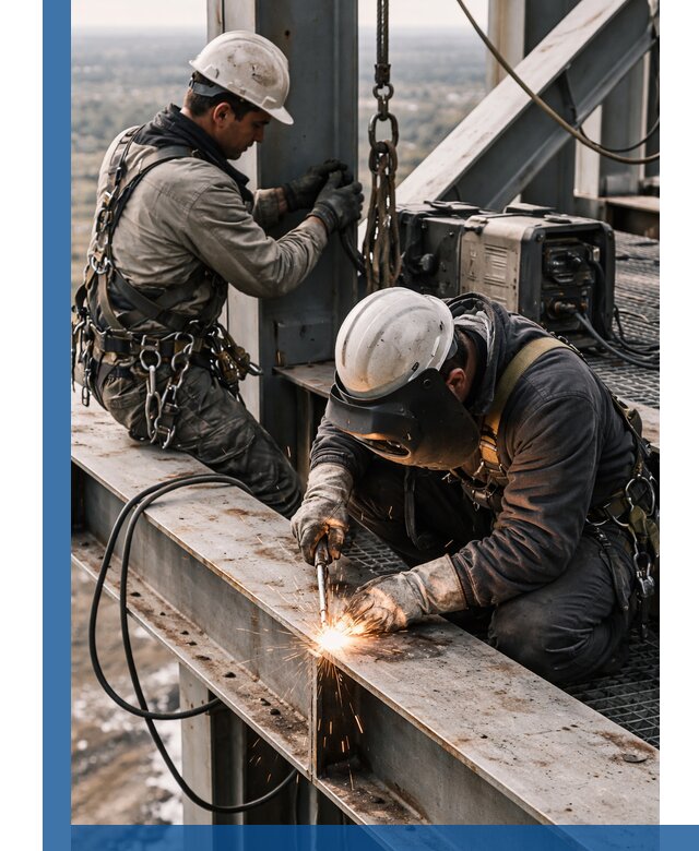 Высотные сварочные работы в Заволжье для промышленных объектов