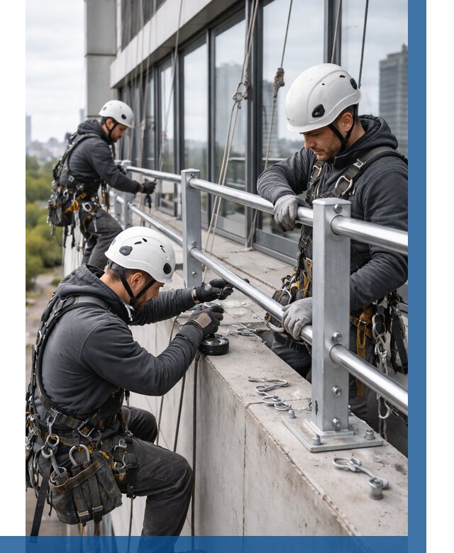 Монтаж ограждений на высоте в Заволжье, от 1222 р. | ВЫСОТНИК-Звл