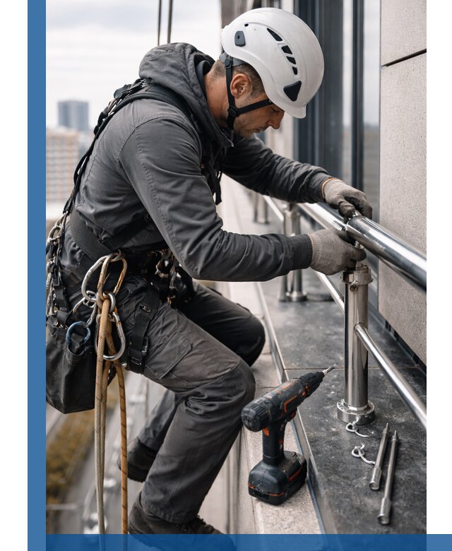 Монтаж ограждений на высоте в Заволжье для зданий и конструкций