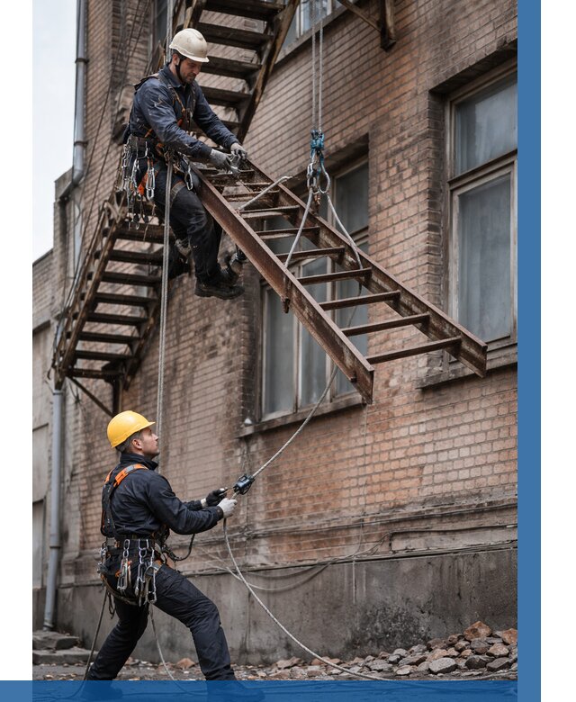 Демонтаж пожарной лестницы в Заволжье от 12221 р. | ВЫСОТНИК-Звл