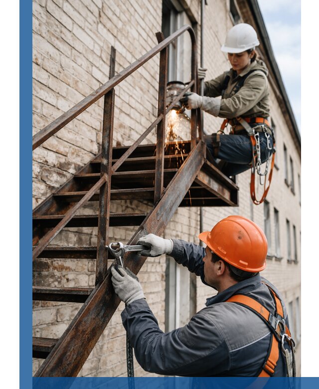 Ремонт и восстановление пожарных лестниц с выездом в Заволжье