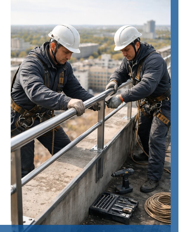 Монтаж перил на высоте в Заволжье от 2546 р. | ВЫСОТНИК-Звл