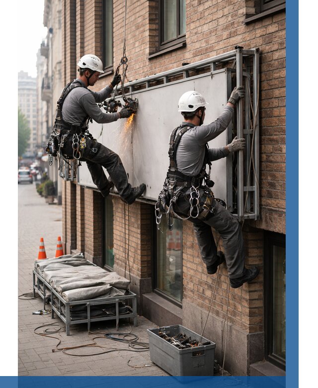 Демонтаж рекламной вывески в Заволжье от 6620 р. | ВЫСОТНИК-Звл