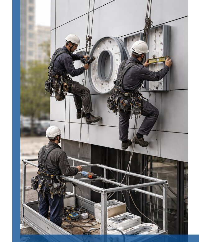Профессиональный монтаж световых букв в Заволжье под ключ