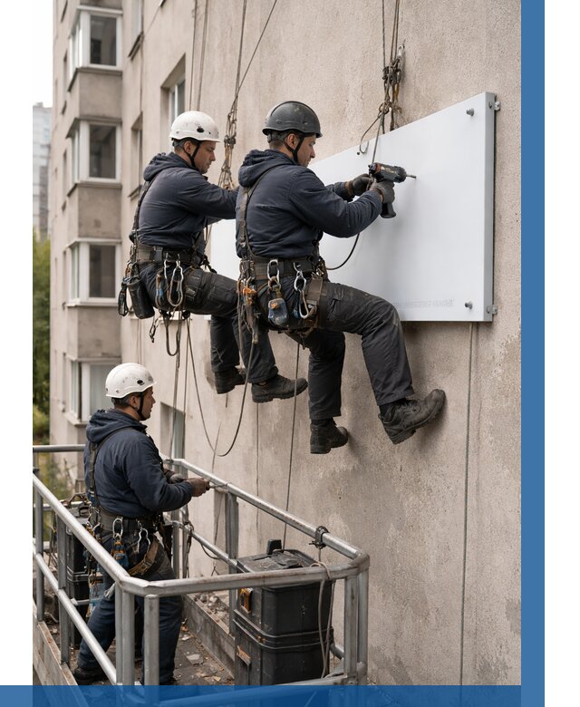 Монтаж табличек и указателей в Заволжье от 3564 р. | ВЫСОТНИК-Звл